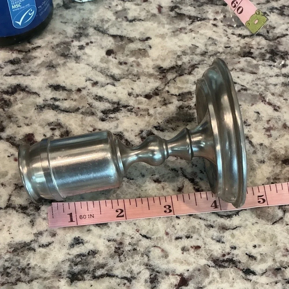 Vintage Royal Holland Pewter Candlestick Candle Holder Silver Farmhouse Country